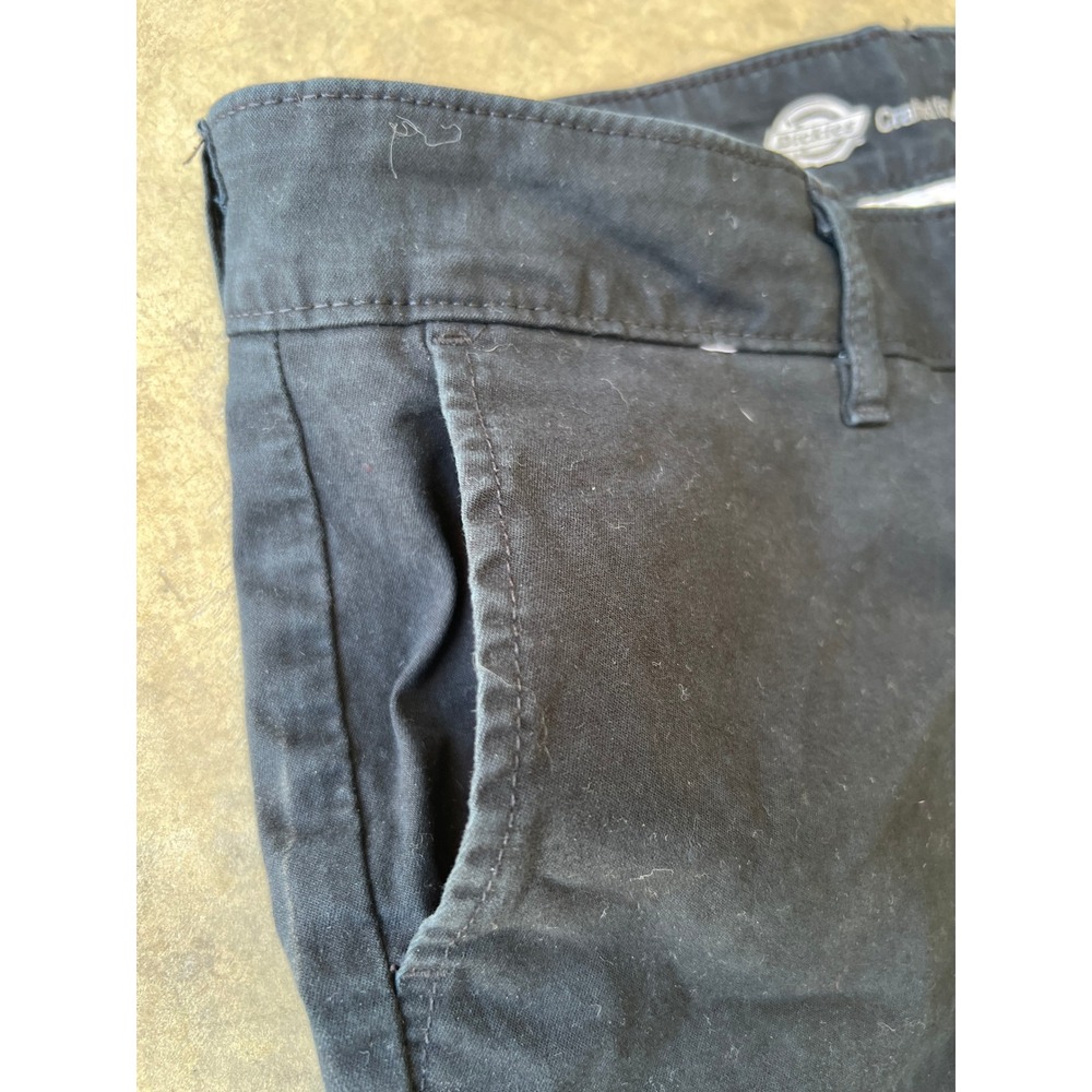 Dickies Crafted for Women Slim Fit Straight Leg Black Work Pants Size 8L Long - Picture 6 of 7